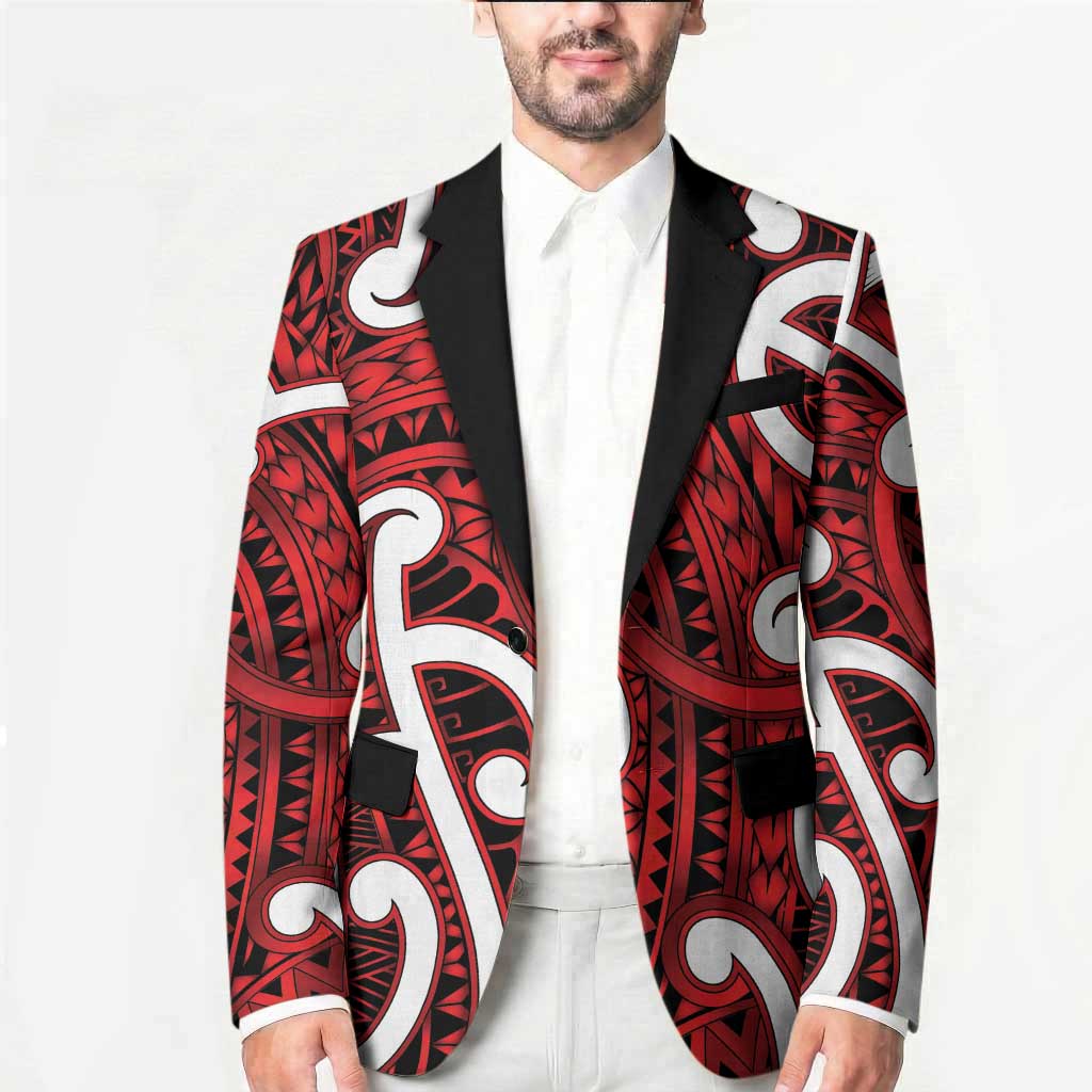 Aotearoa Maori Kowhaiwhai Blazer Whero Puhoro and Patiki LT9 - Polynesian Pride