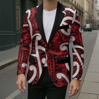 Aotearoa Maori Kowhaiwhai Blazer Whero Puhoro and Patiki LT9 - Polynesian Pride