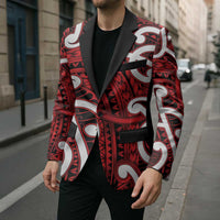 Aotearoa Maori Kowhaiwhai Blazer Whero Puhoro and Patiki LT9 - Polynesian Pride