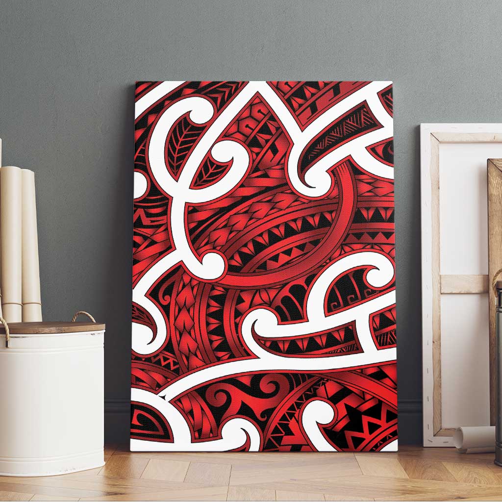 Aotearoa Maori Kowhaiwhai Canvas Wall Art Whero Puhoro and Patiki