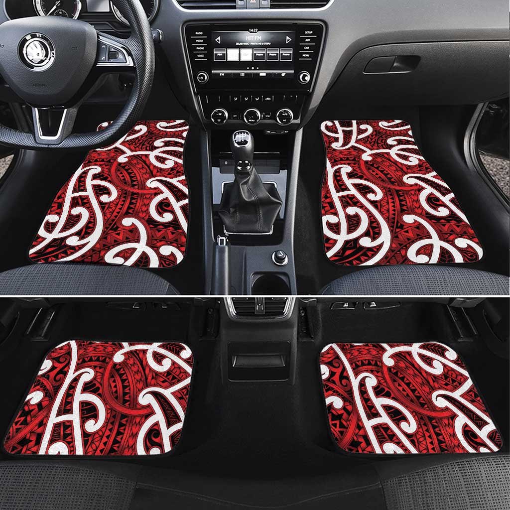 Aotearoa Maori Kowhaiwhai Car Mats Whero Puhoro and Patiki