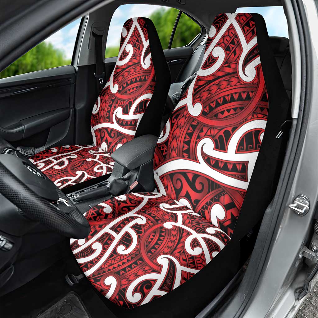 Aotearoa Maori Kowhaiwhai Car Seat Cover Whero Puhoro and Patiki LT9 - Polynesian Pride