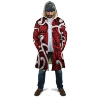 Aotearoa Maori Kowhaiwhai Cloak Whero Puhoro and Patiki