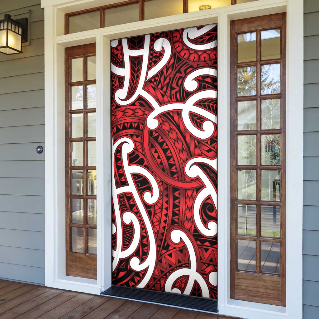 Aotearoa Maori Kowhaiwhai Door Cover Whero Puhoro and Patiki LT9 - Polynesian Pride