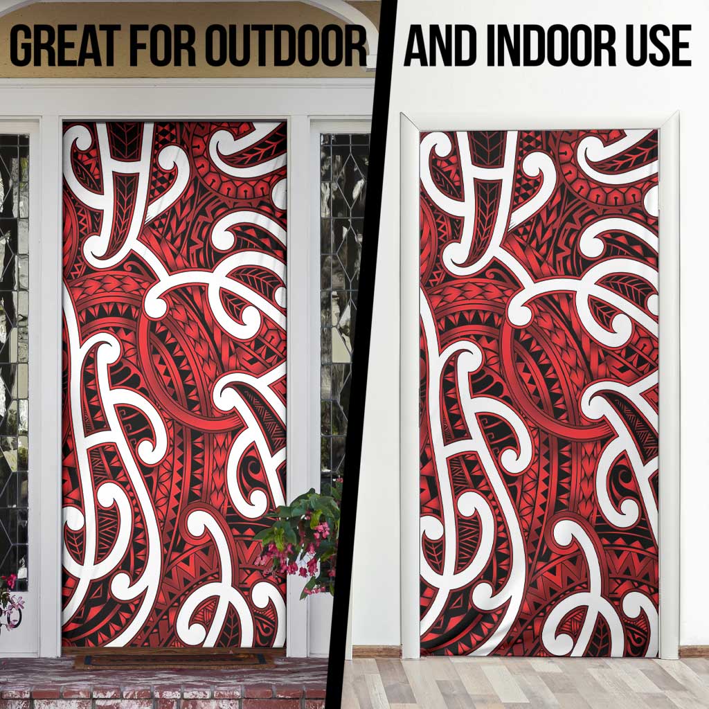 Aotearoa Maori Kowhaiwhai Door Cover Whero Puhoro and Patiki LT9 - Polynesian Pride