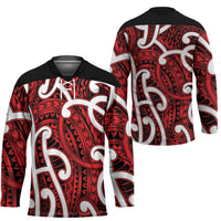 Aotearoa Maori Kowhaiwhai Hockey Jersey Whero Puhoro and Patiki LT9 - Polynesian Pride