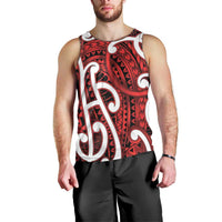 Aotearoa Maori Kowhaiwhai Men Tank Top Whero Puhoro and Patiki