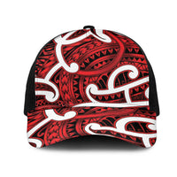 Aotearoa Maori Kowhaiwhai Mesh Trucker Cap Whero Puhoro and Patiki