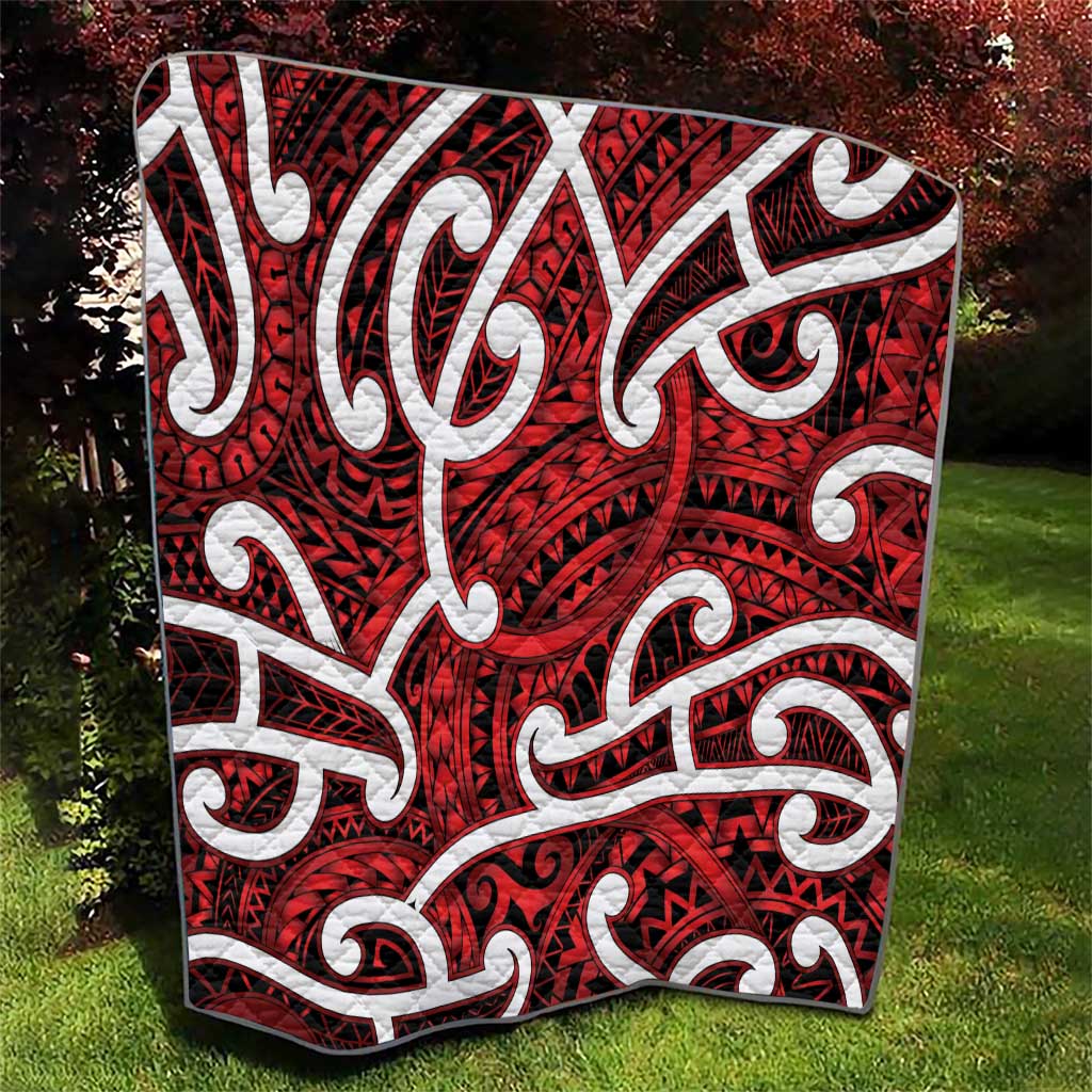 Aotearoa Maori Kowhaiwhai Quilt Whero Puhoro and Patiki