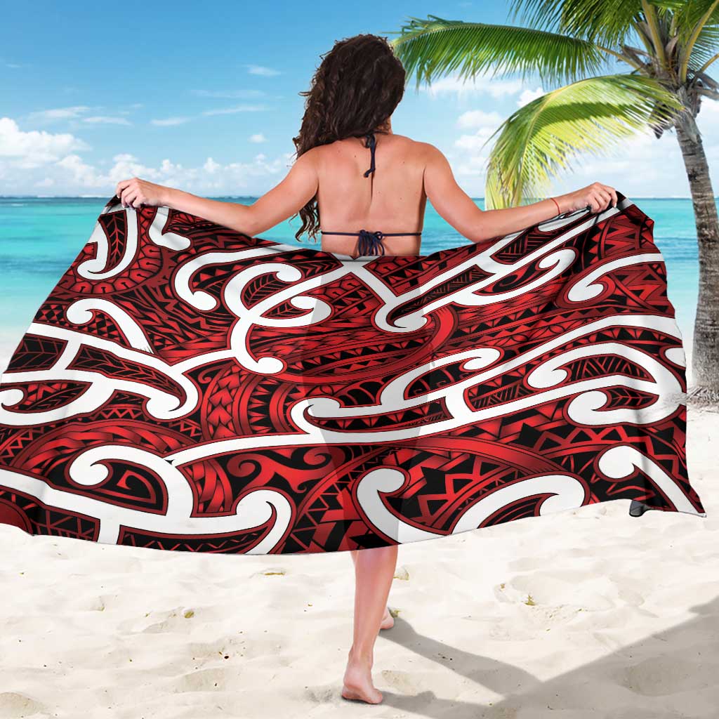 Aotearoa Maori Kowhaiwhai Sarong Whero Puhoro and Patiki LT9 - Polynesian Pride