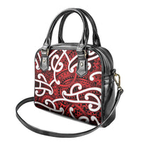 Aotearoa Maori Kowhaiwhai Shoulder Handbag Whero Puhoro and Patiki