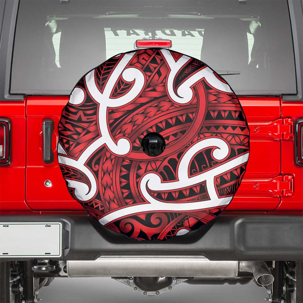 Aotearoa Maori Kowhaiwhai Spare Tire Cover Whero Puhoro and Patiki LT9 - Polynesian Pride