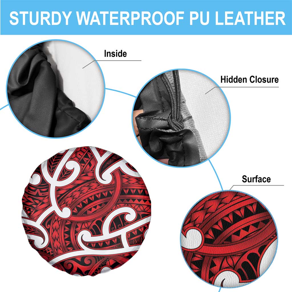 Aotearoa Maori Kowhaiwhai Spare Tire Cover Whero Puhoro and Patiki LT9 - Polynesian Pride
