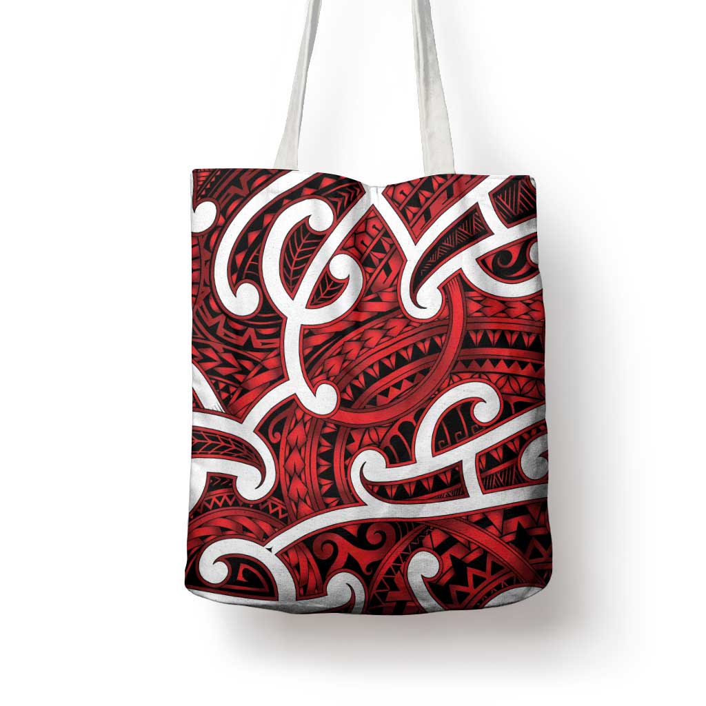 Aotearoa Maori Kowhaiwhai Tote Bag Whero Puhoro and Patiki