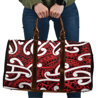 Aotearoa Maori Kowhaiwhai Travel Bag Whero Puhoro and Patiki LT9 Red - Polynesian Pride