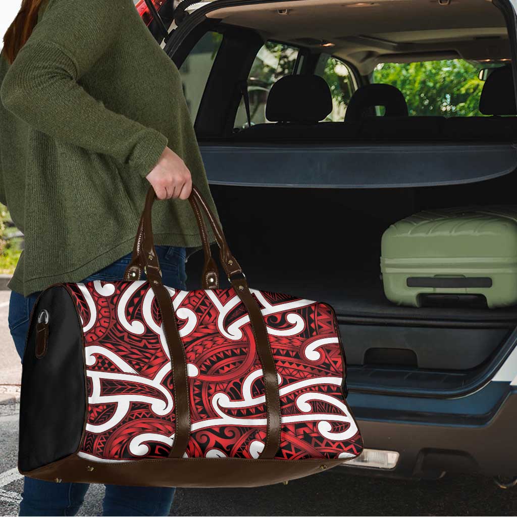 Aotearoa Maori Kowhaiwhai Travel Bag Whero Puhoro and Patiki LT9 - Polynesian Pride