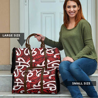 Aotearoa Maori Kowhaiwhai Travel Bag Whero Puhoro and Patiki LT9 - Polynesian Pride