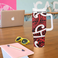 Aotearoa Maori Kowhaiwhai Tumbler With Handle Whero Puhoro and Patiki
