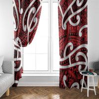 Aotearoa Maori Kowhaiwhai Window Curtain Whero Puhoro and Patiki