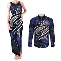 Micronesia Constitution Day Couples Matching Tank Maxi Dress and Long Sleeve Button Shirt Since 1979 with Polynesian Hibiscus Pattern