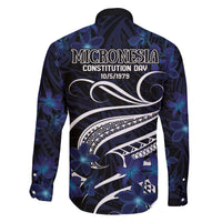 Micronesia Constitution Day Family Matching Mermaid Dress and Hawaiian Shirt Since 1979 with Polynesian Hibiscus Pattern