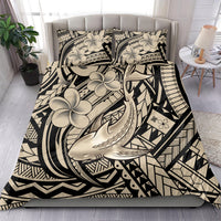 Polynesian Shark Tribal Tattoo Bedding Set Beige Style