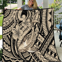 Polynesian Shark Tribal Tattoo Quilt Beige Style LT9 Beige - Polynesian Pride