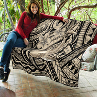 Polynesian Shark Tribal Tattoo Quilt Beige Style LT9 - Polynesian Pride