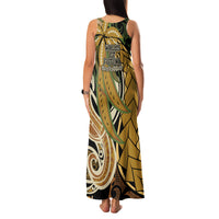 Wallis and Futuna Victory Day Family Matching Tank Maxi Dress and Hawaiian Shirt Since 1945 with Polynesian Platinum Floral Tribal LT9 - Polynesian Pride