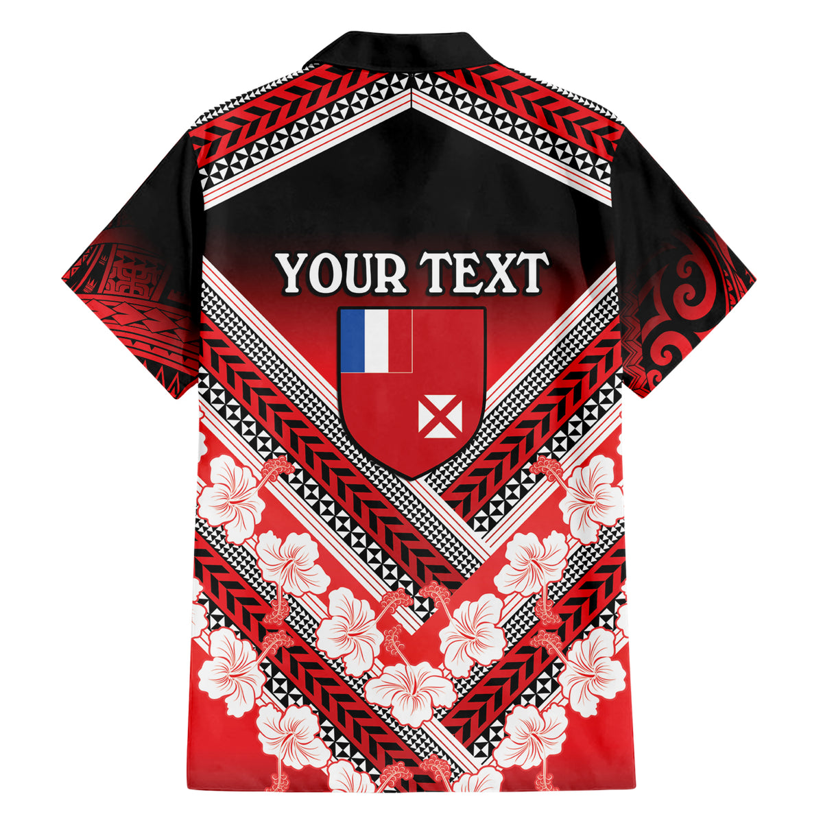 Personalised Wallis et Futuna Family Matching Short Sleeve Bodycon Dress and Hawaiian Shirt Hibiscus and Polynesian Tribal Tattoos LT9 - Polynesian Pride