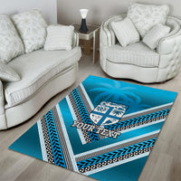 Custom Fiji Rugby Area Rug Fijian Warrior With Polynesian Tribal Tattoos LT9 - Polynesian Pride