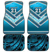 Custom Fiji Rugby Car Mats Fijian Warrior With Polynesian Tribal Tattoos LT9 - Polynesian Pride