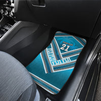 Custom Fiji Rugby Car Mats Fijian Warrior With Polynesian Tribal Tattoos LT9 - Polynesian Pride