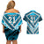 Custom Fiji Rugby Couples Matching Off Shoulder Short Dress and Hawaiian Shirt Fijian Warrior With Polynesian Tribal Tattoos