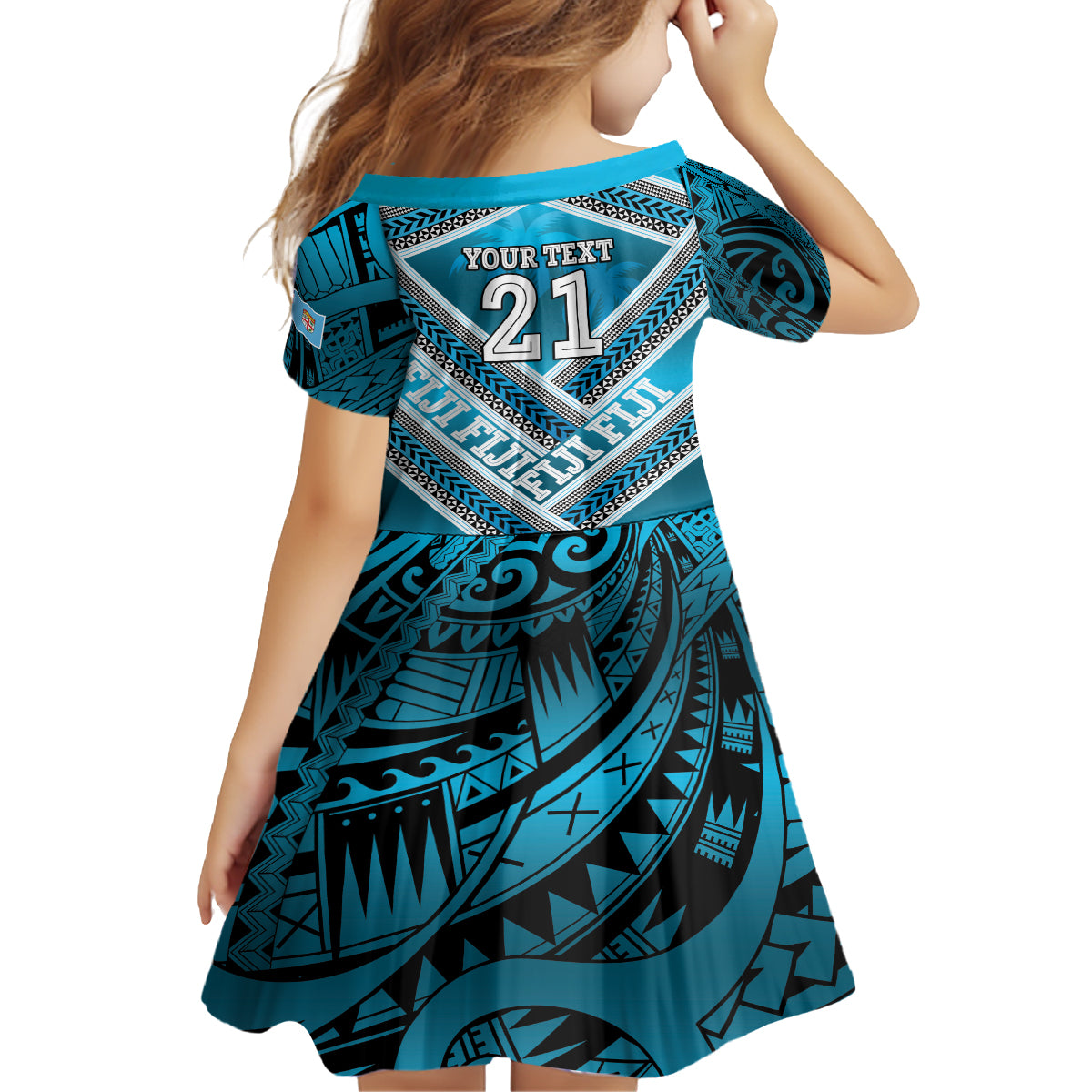 Custom Fiji Rugby Family Matching Puletasi and Hawaiian Shirt Fijian Warrior With Polynesian Tribal Tattoos LT9 - Polynesian Pride
