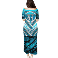 Custom Fiji Rugby Family Matching Puletasi and Hawaiian Shirt Fijian Warrior With Polynesian Tribal Tattoos LT9 - Polynesian Pride