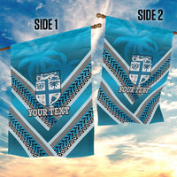 Custom Fiji Rugby Garden Flag Fijian Warrior With Polynesian Tribal Tattoos LT9 - Polynesian Pride