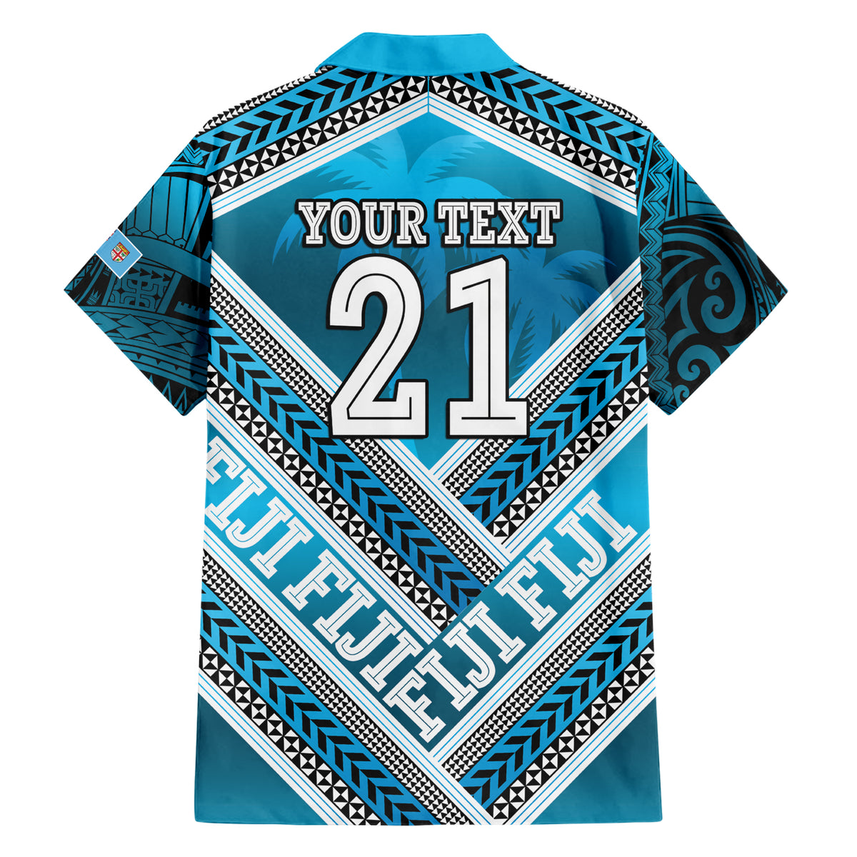 Custom Fiji Rugby Hawaiian Shirt Fijian Warrior With Polynesian Tribal Tattoos