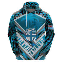 Custom Fiji Rugby Hoodie Fijian Warrior With Polynesian Tribal Tattoos LT9 - Polynesian Pride