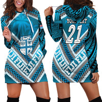 Custom Fiji Rugby Hoodie Dress Fijian Warrior With Polynesian Tribal Tattoos LT9 - Polynesian Pride