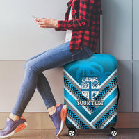 Custom Fiji Rugby Luggage Cover Fijian Warrior With Polynesian Tribal Tattoos LT9 - Polynesian Pride