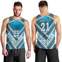 Custom Fiji Rugby Men Tank Top Fijian Warrior With Polynesian Tribal Tattoos LT9 - Polynesian Pride