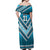 Custom Fiji Rugby Off Shoulder Maxi Dress Fijian Warrior With Polynesian Tribal Tattoos