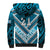 Custom Fiji Rugby Sherpa Hoodie Fijian Warrior With Polynesian Tribal Tattoos