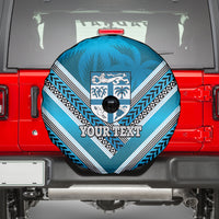 Custom Fiji Rugby Spare Tire Cover Fijian Warrior With Polynesian Tribal Tattoos LT9 - Polynesian Pride