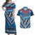 Custom Manuma Samoa Rugby Couples Matching Off Shoulder Maxi Dress and Hawaiian Shirt Ula fala Samoan Siva Tau Tribal