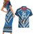 Custom Manuma Samoa Rugby Couples Matching Short Sleeve Bodycon Dress and Hawaiian Shirt Ula fala Samoan Siva Tau Tribal