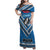 Custom Manuma Samoa Rugby Family Matching Off Shoulder Maxi Dress and Hawaiian Shirt Ula fala Samoan Siva Tau Tribal