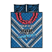 Custom Manuma Samoa Rugby Quilt Bed Set Ula fala Samoan Siva Tau Tribal