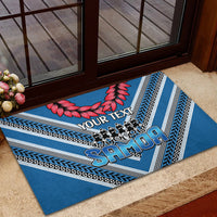Custom Manuma Samoa Rugby Rubber Doormat Ula fala Samoan Siva Tau Tribal LT9 - Polynesian Pride